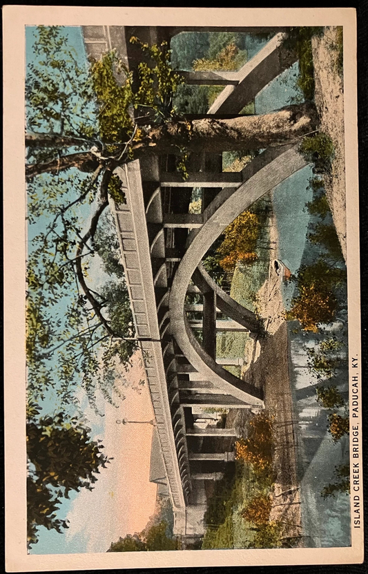 Island Creek Bridge - Paducah, Kentucky - Vintage Bridge Postcard
