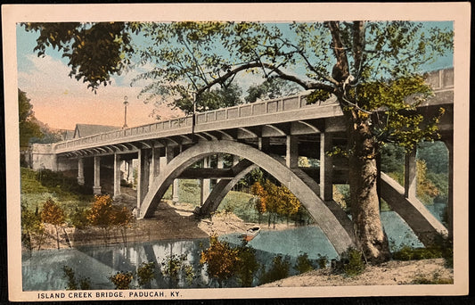 Island Creek Bridge - Paducah, Kentucky - Vintage Bridge Postcard
