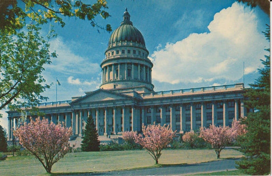 Utah State Capital - Salt Lake City - Utah Vintage Postcard