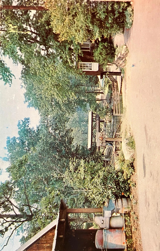 Covered Bridge and Stock - Old MacDonald’s Farm - Norwalk, Connecticut - Photo: Van Dwingelo - Vintage Bridge Postcard