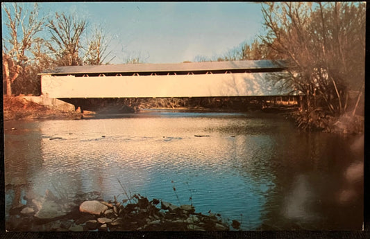 Covered Bridge in Brown County, Ohio - Eagle Creek Bridge - Vintage Covered Bridge Postcard