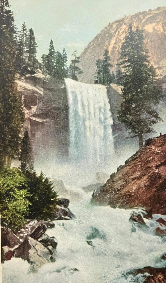 Vernal Falls, Yosemite Valley, California - Copyright, 1904, by Detroit Photographic Co. - Vintage Postcard