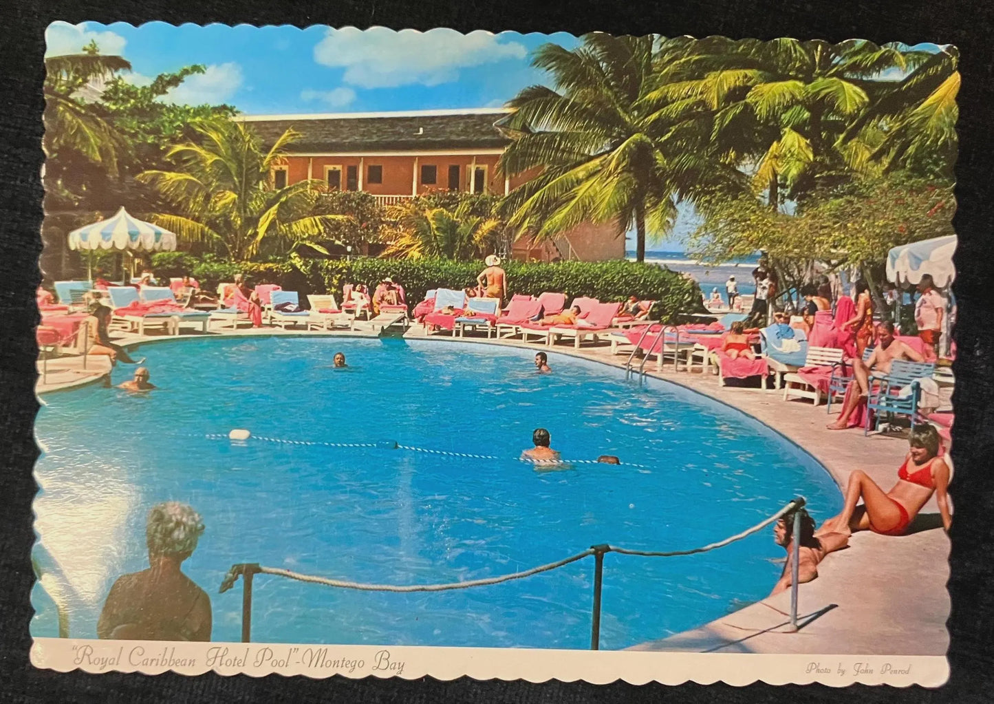 Royal Caribbean Hotel Pool - Montego Bay - Vintage Postcard
