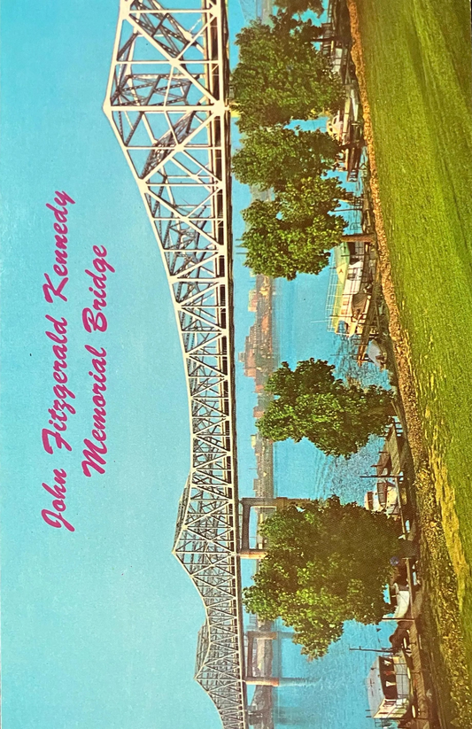 John Fitzgerald Kentucky Memorial Bridge - Vintage Postcard