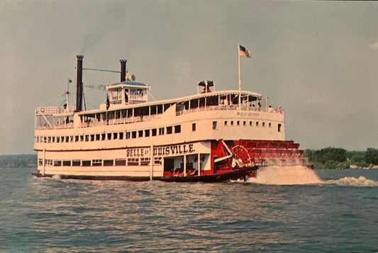 Belle of Louisville on the Ohio River - Louisville, Kentucky - Vintage Boat Postcard