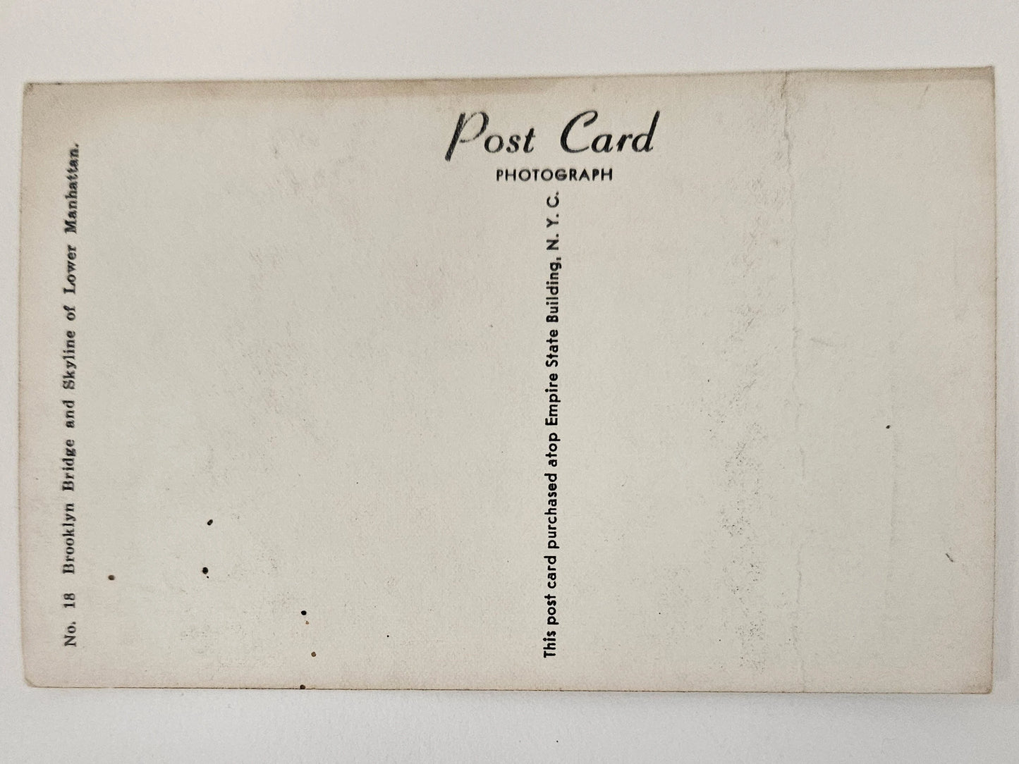 RPPC 1939 New York City Brooklyn Bridge And Skyline Of Lower Manhattan Empire State Building - Vintage Postcard