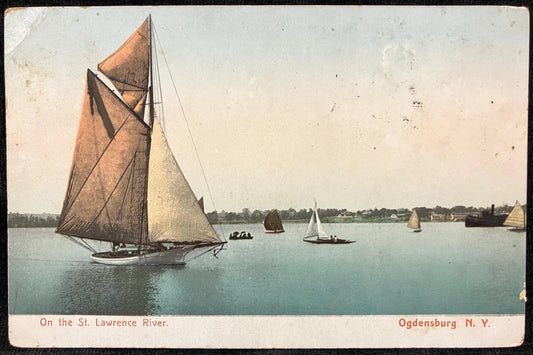 On the St. Lawrence River. - Ogdensburg New Year - Vintage Postcard