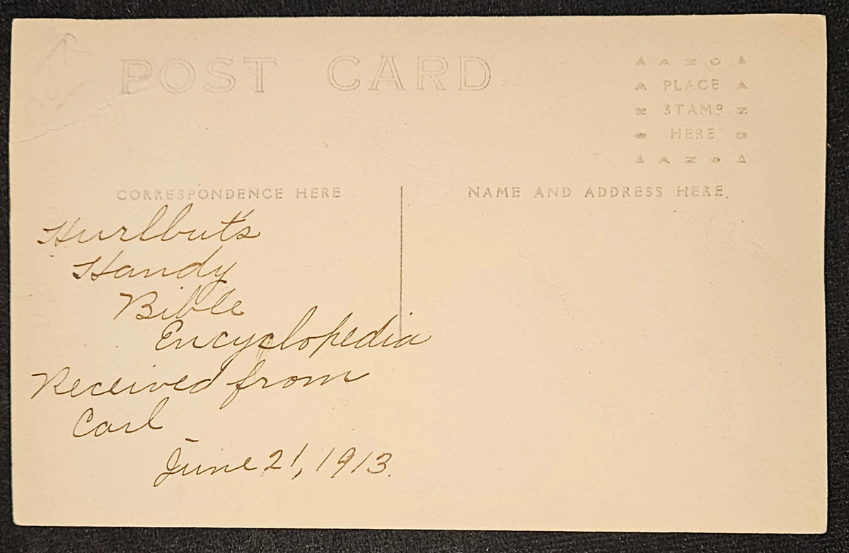 RPPC Young Man Sitting Outdoors dressed in White Shirt In Rocking Chair Reading 1913 - Vintage Postc