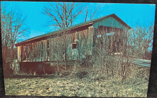 Otter Creek Bridge in Ripley County, Indiana - Photo: Terry Miller - Vintage Covered Bridge Postcard