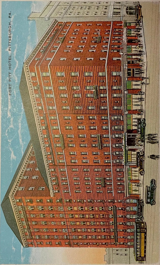 Fort Pitt Hotel, Pittsburgh, Pennsylvania 1920s- Vintage Pittsburgh Postcard - Vintage Hotel Postcard