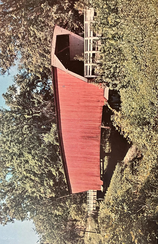 McBride Bridge - Winterset - Madison County, Iowa - Photo by Clee R. Crawford - Vintage Bridge Postcard