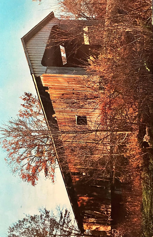 Otter Creek Covered Bridge in Holton, Indiana - Vintage Covered Bridge Postcard