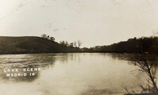 PR? - Lake Scene Madrid, Iowa Vintage Postcard