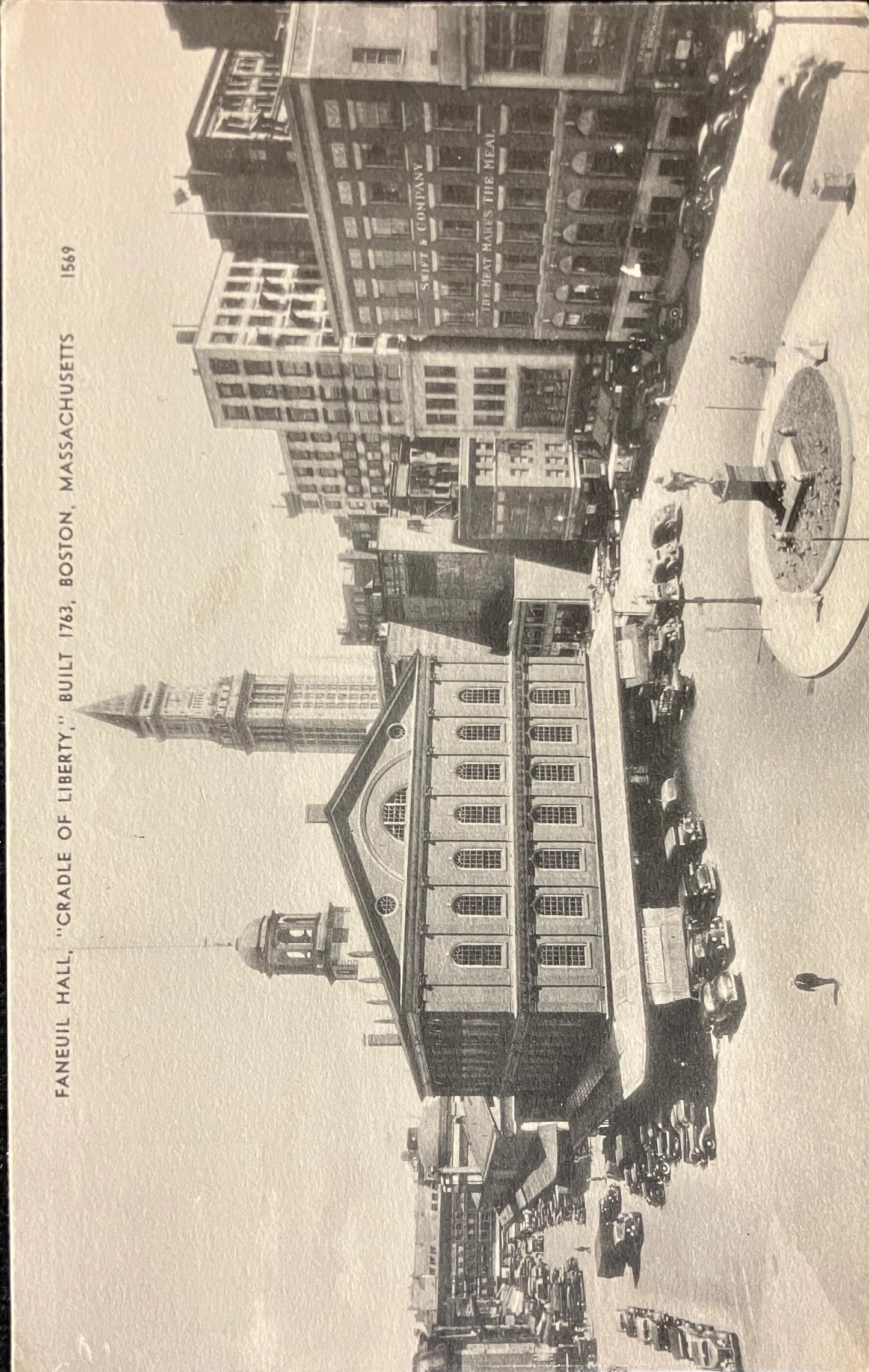 Faneuil Hall, “Cradle of Liberty,” Built 1763, Boston, Massachusetts - Vintage 1930s Postcard - Real Photo postcard