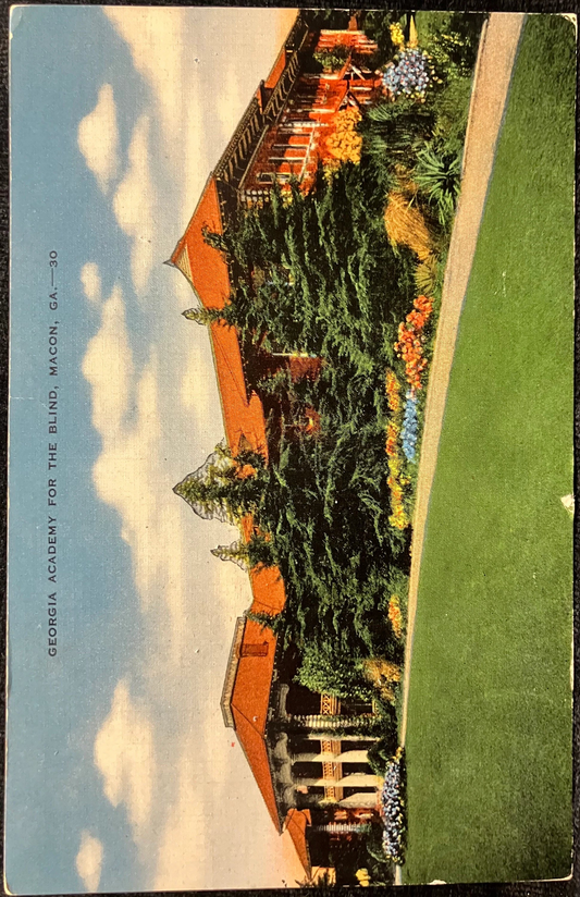Georgia Academy for the Blind - Macon, Georgia - Vintage School Postcard