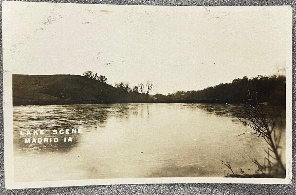 PR? - Lake Scene Madrid, Iowa Vintage Postcard