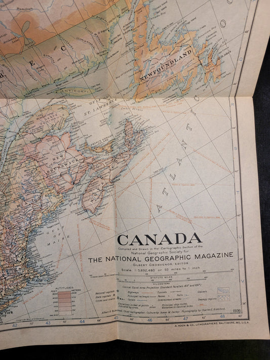 Map of Canada - 1936