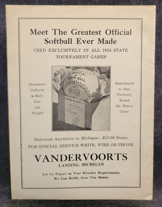 Michigan Softball Yearbook - 1935