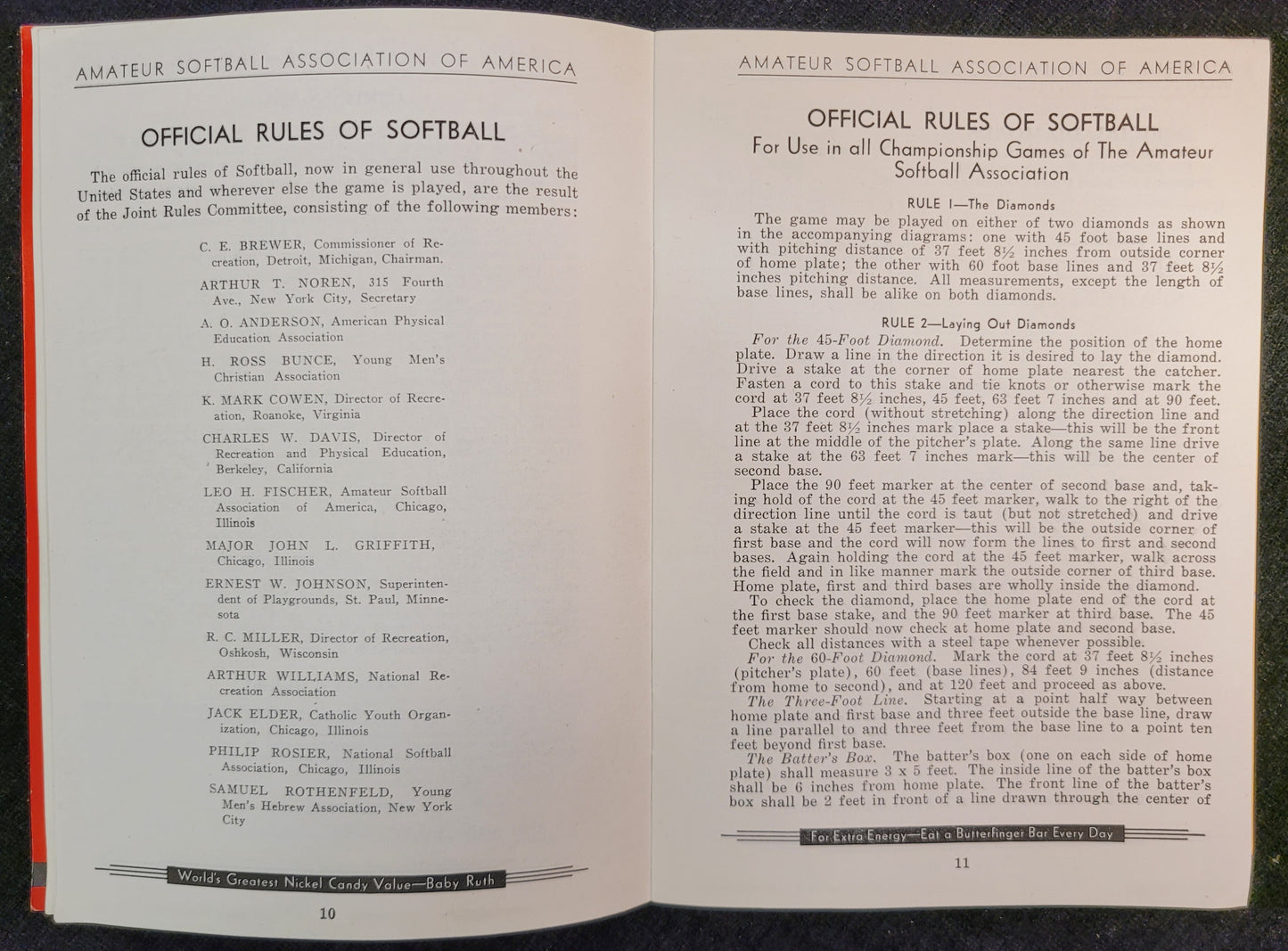 Softball Handbook: Official Rules, Constitutions, By Laws, and Playing HInts - 1935
