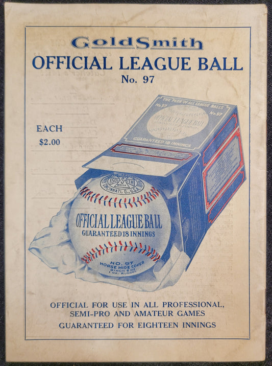 Goldsmith & Sons - Official Baseball Rules -1928