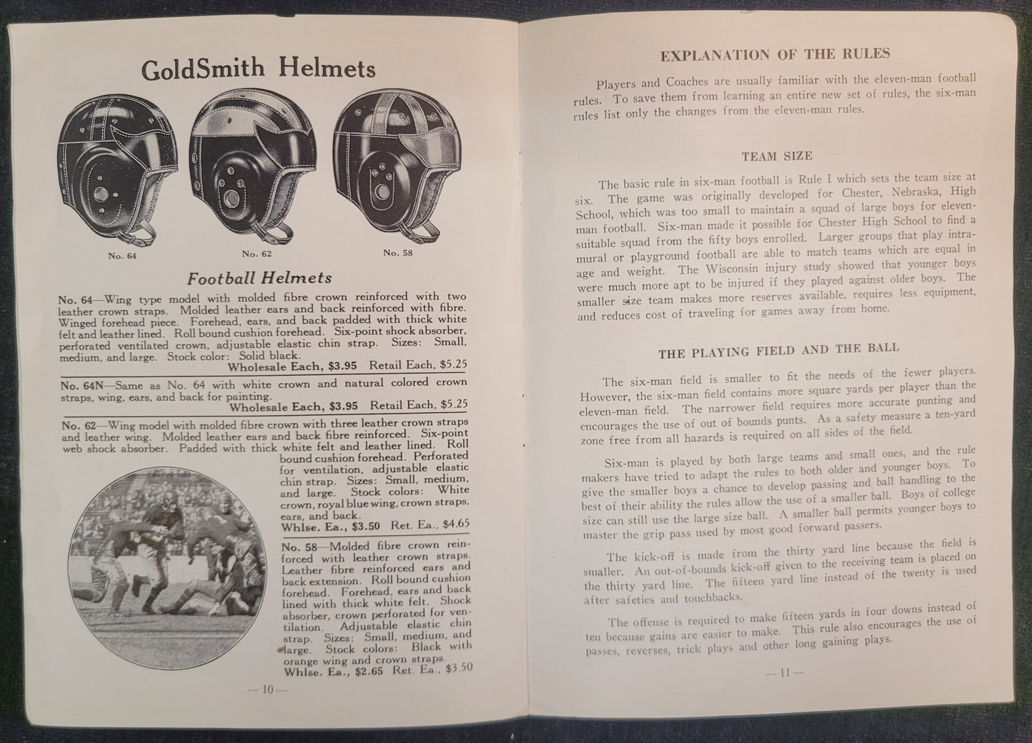 Official Rules: Six-Man Football - 1939