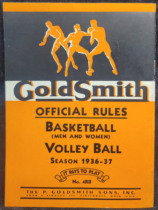 Goldsmith Official Rules for Basketball and Volleyball - Season 1936-37