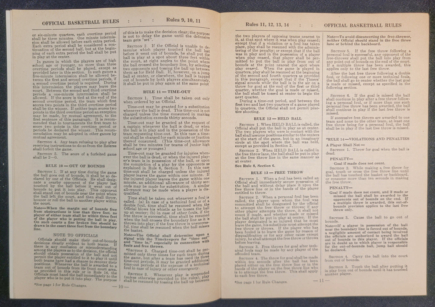 Goldsmith Official Rules for Basketball and Volleyball - Season 1936-37