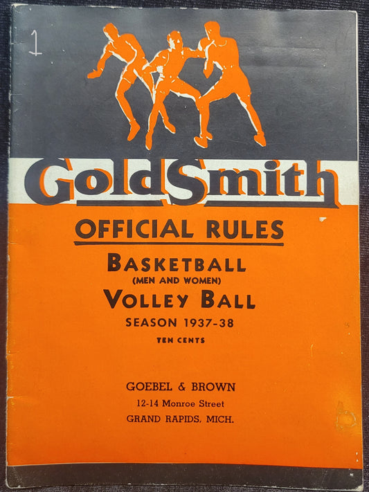 Goldsmith Official Rules For Basketball and Volleyball - Season 1937-38 **Two In Stock**