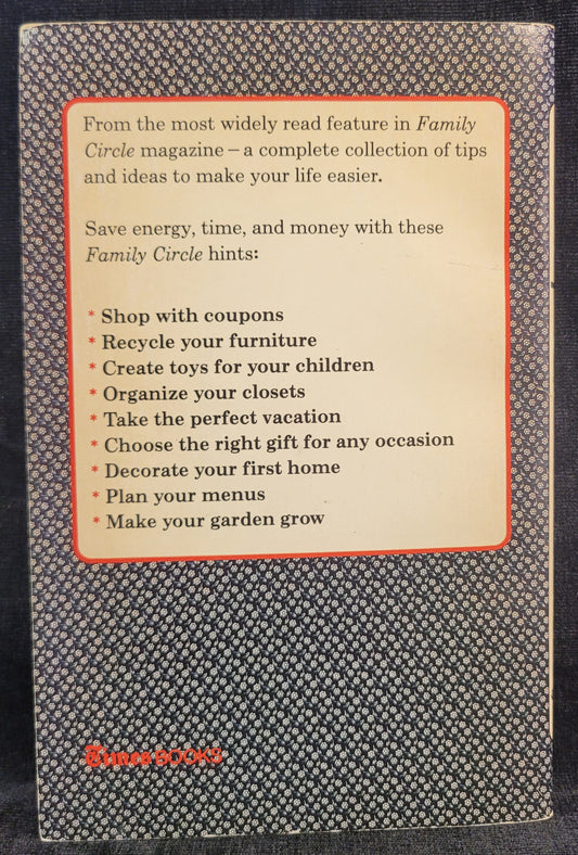 The Family Circle HInts Book edited by Erika Douglas - 1982