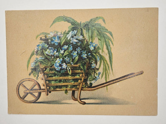 Trade Card for Lion Coffee Woolson Spice Co. Toledo, Ohio - Blue Flowers common in 1900
