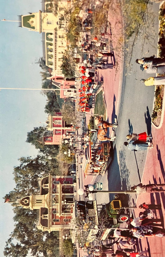 Our Town 50 Years Ago - Disneyland Magic Kingdom - Vintage Disneyland Postcard