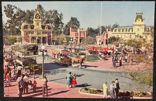 Our Town 50 Years Ago - Disneyland Magic Kingdom - Vintage Disneyland Postcard