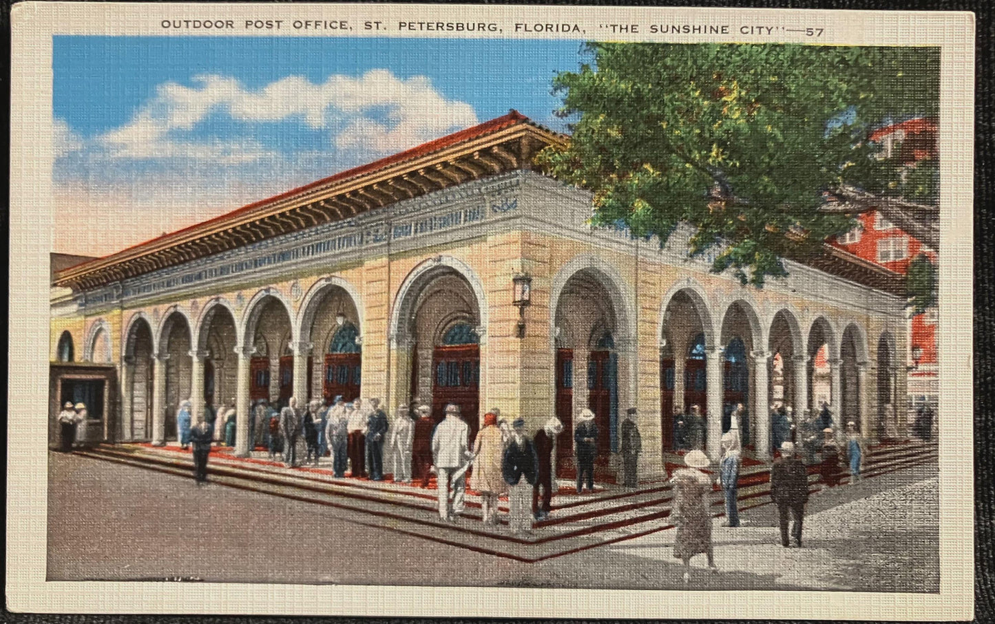 Outdoor Post Office, St. Petersburg, Florida, “The Sunshine City” - Vintage Post Office Postcard