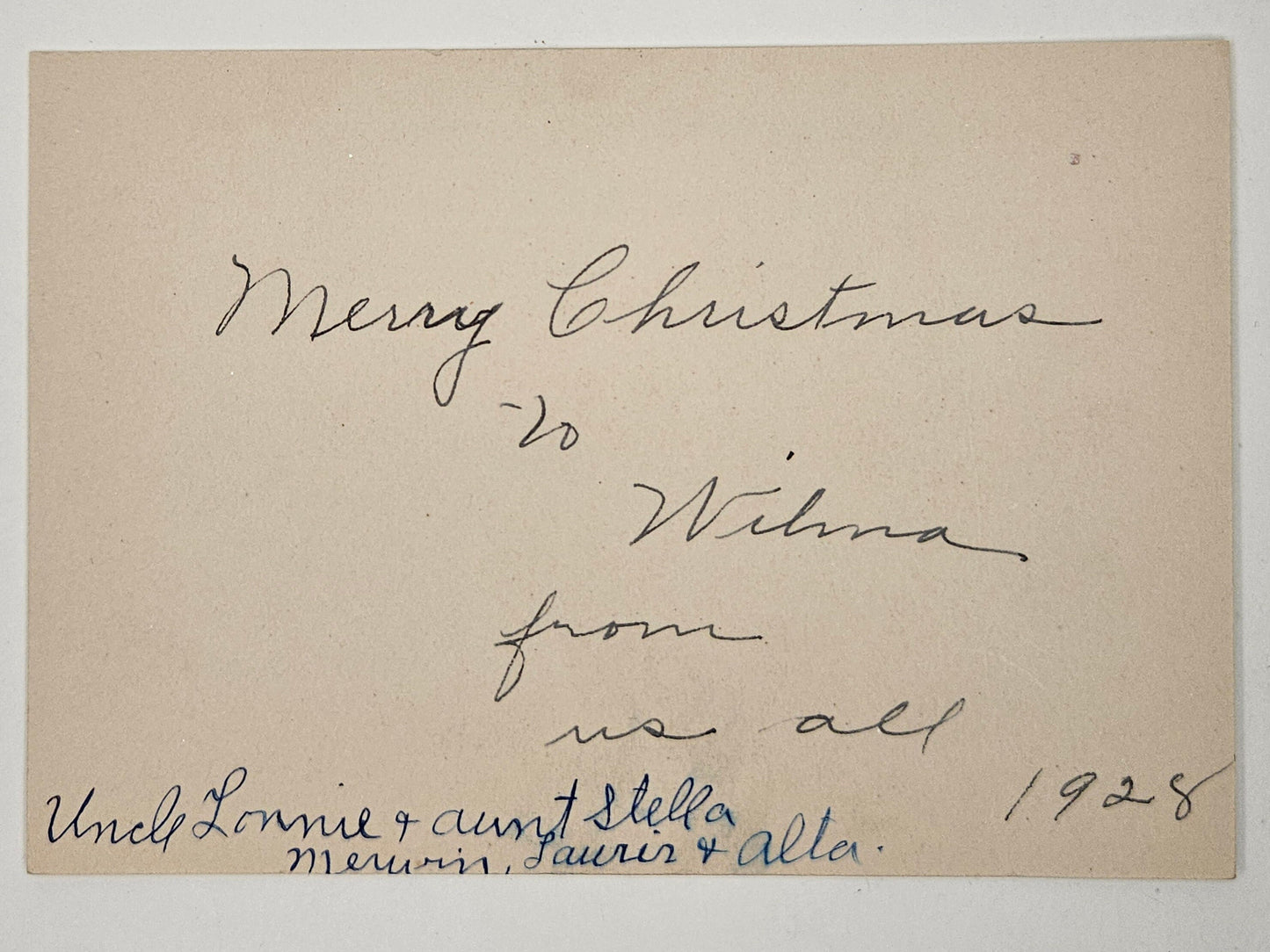 Three Blonde Children With Bells And Wreath- 1928 Christmas Vintage Postcard