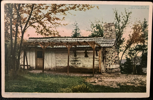 Boone's Cabin - High Bridge, Kentucky - Vintage Postcard