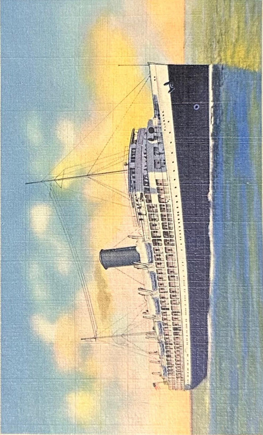 P. & O. Turbine Passenger Steamship "Florida" (Bound to Havana, Cuba) - Vintage Postcard