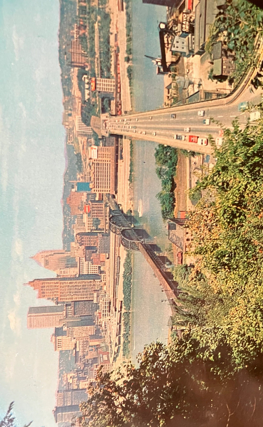 Downtown Pittsburgh, Pennsylvania - Vintage Postcard
