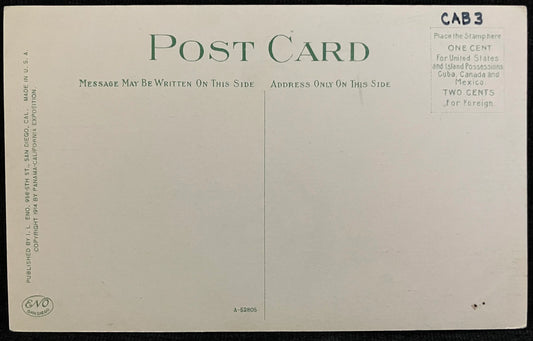 Puente Cabrillo Panama-California Exposition, San Diego, California. 1915 - Vintage Bridge Postcard 