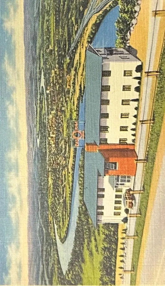 PanOram Lodge- On the Side of Lookout Mountain overlooking Chattanooga, Tennessee- Vintage Postcard