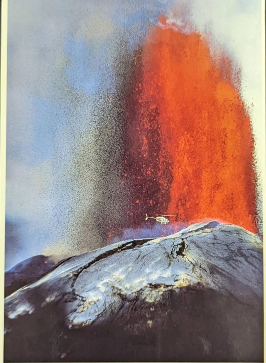 Puu Oo Eruption in Kilauea, Honolulu, Hawaii - Photo by Noel Black - Vintage Hawaii Postcard