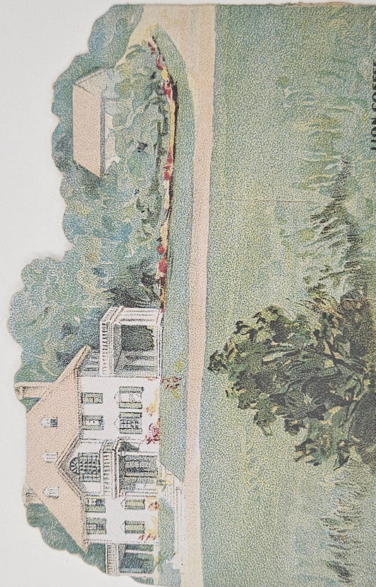 Lion Coffee Advertisement - Farmhouse Nature Illustration "The Lawn"