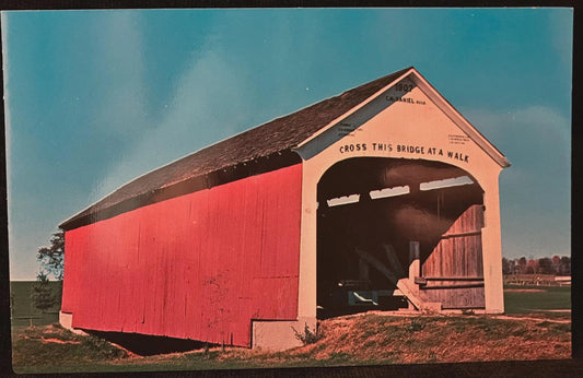 Parke County, Indiana No. 13 Catlin Bridge - Photo: Mitchell- Vintage Covered Bridge Postcard