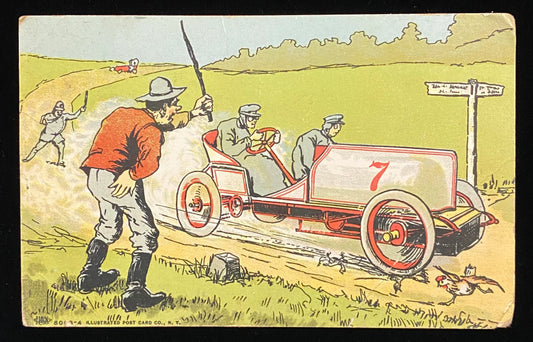 Drag Race Postcard - Funny Vintage Postcard