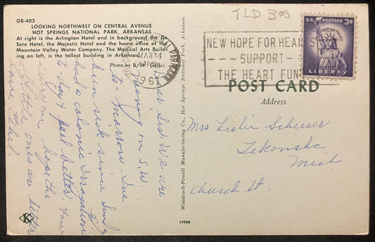 Hot Springs National Park - Arkansas - Vintage Postcard