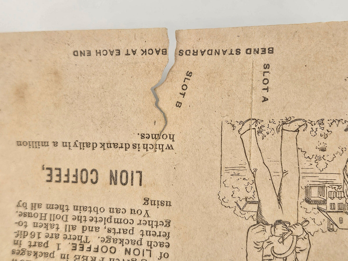 Lion Coffee Advertisement - Farmhouse Nature Illustration "The Lawn"