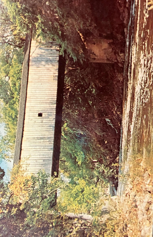 Bull’s Bridge, over the Housatonic River in Connecticut - Photo by Ray Mainwaring - Vintage Covered Bridge Postcard