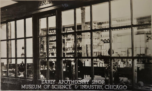 RPPC Early Apothecary Shop Museum of Science and Industry Chicago - Vintage Postcard