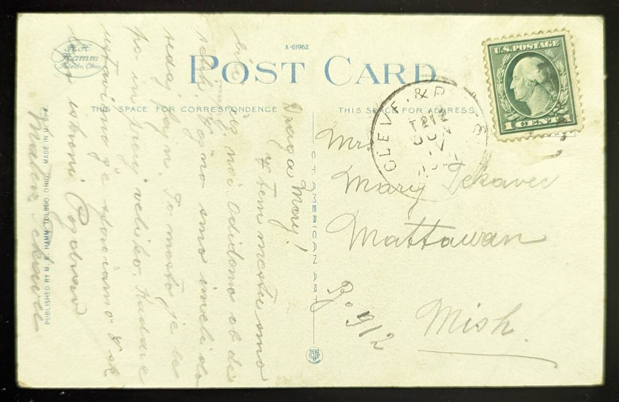 Penna, R.R. Station, Alliance, Ohio - Vintage Postcard