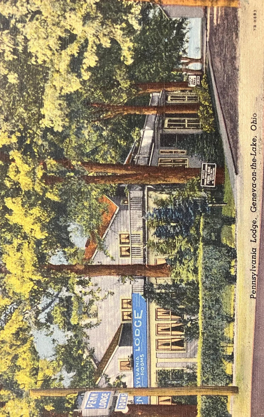 Pennsylvania Lodge, Geneva-on-the-Lake, Ohio - Vintage Lodge Postcard