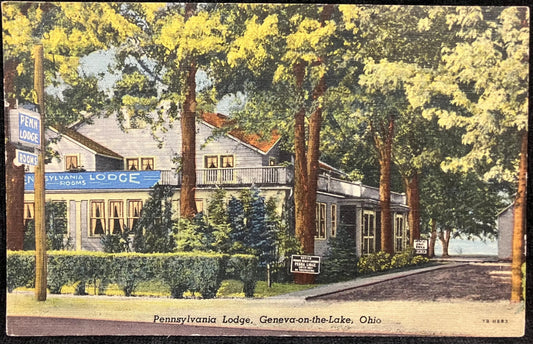 Pennsylvania Lodge, Geneva-on-the-Lake, Ohio - Vintage Lodge Postcard
